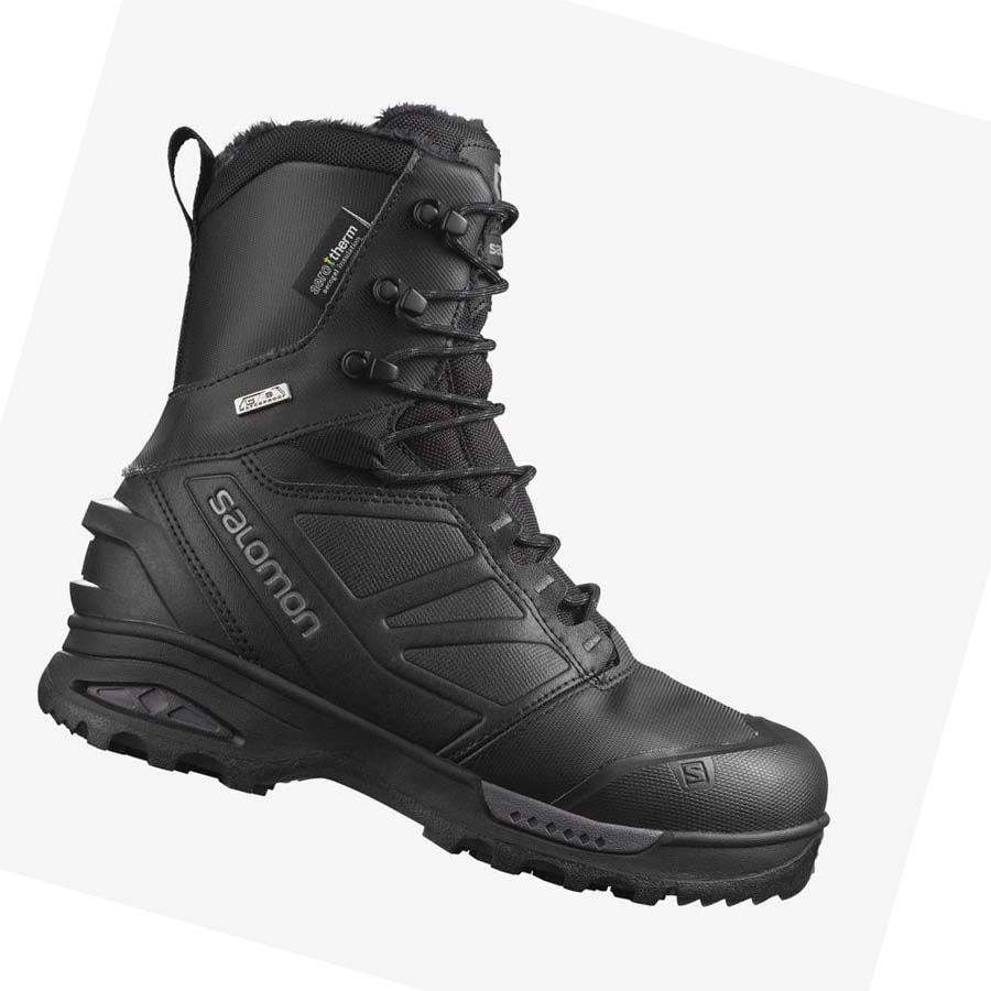 Salomon TOUNDRA PRO CLIMASALOMON™ WATERPROOF Téli Csizma Férfi Fekete | HU 2243KOR